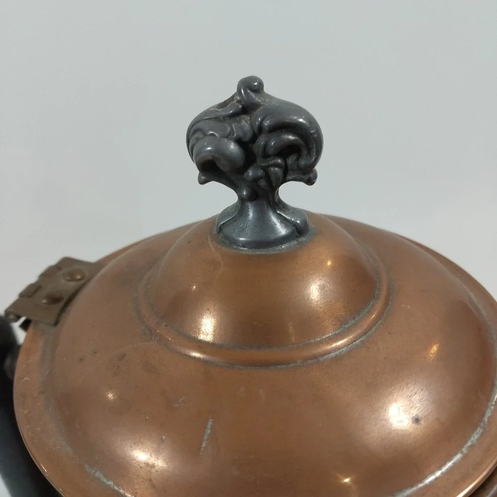 Antique Vintage Wood‎ Handle Copper Coffee Pot